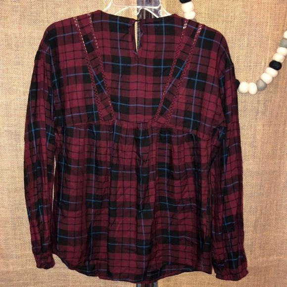 Knox Rose 🌹 Plaid Top Size XS - Picture 3 of 3